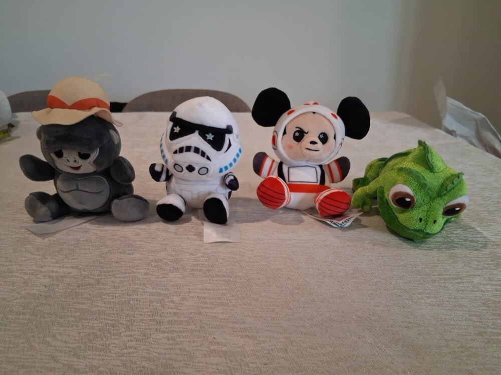 Lot of 4 Disney Plush: 3 Parks Wishables (Jungle Cruise, Star Tours, Space...